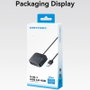 HUB 5 PUERTOS USB 3.0 3xUSB 1xUSB-C 1xUSB-C PD NEGRO VENTION